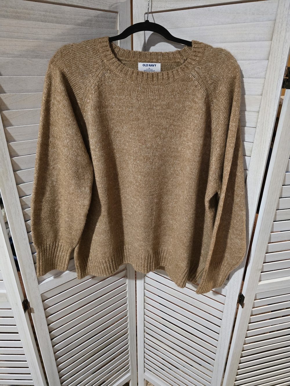 Old Navy Cozy Camel Brown Crewneck Sweater